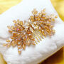 Champagne Gold Bow Hair Comb, thumbnail 1 of 5