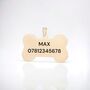 Personalised Handcrafted Solid Brass Dog Bone Name Tag, thumbnail 3 of 3
