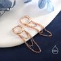 Sterling Silver Triple Chained Hoop Earrings, thumbnail 4 of 11
