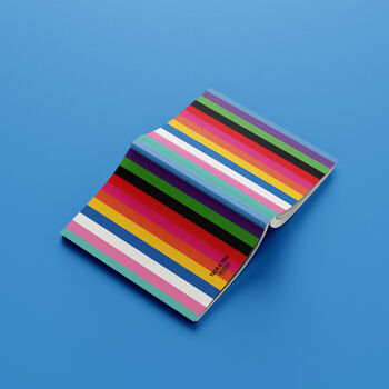 Personalised Custom Name Rainbow Stripe A5 Notebook, 3 of 6