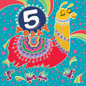 'Five Today' Birthday Card, 3 of 3