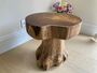 Handcrafted Small Side Teak Stool Table Natural Wood Root, thumbnail 1 of 6