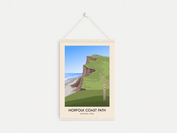 Norfolk Coast Path National Trail Travel Poster Print, 6 of 8