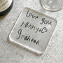Personalised Childs Writing Printed Coaster, thumbnail 1 of 7