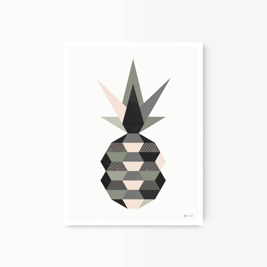 geometric pineapple drawing