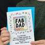 Bright Checkered Fab Dad Card With Magnet, thumbnail 4 of 7