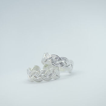 Sterling Silver Braided Twist Bohemian Toe Ring, 2 of 5