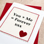 'You + Me Forever' Anniversary Card, thumbnail 2 of 2
