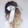 Oversized Ivory Satin Bridal Hairbow With Star, thumbnail 1 of 5