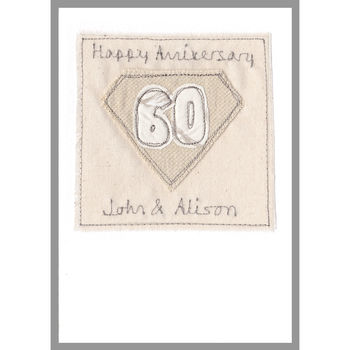 Personalised Diamond 60th Wedding Anniversary Card, 7 of 12