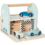 Personalised Wooden Car Racetrack Toy With Pitstop, thumbnail 4 of 5