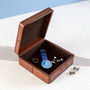 Personalised Square Leather Cufflink Box, thumbnail 6 of 9