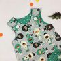 Girls Handmade Astronaut Print Pinafore Dress, thumbnail 2 of 7