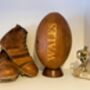 Leather Wales Rugby Ball And Wooden Display Stand, thumbnail 1 of 4