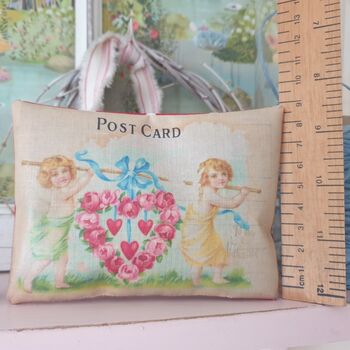 Valentine's Fabric Lavender Bag Gift For Her, Cherub Keepsake Love Token, 11 of 12