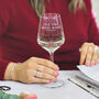 Personalised 'Less Time, More Wine' Wine Glass, thumbnail 1 of 6