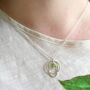 Peridot Drop Silver Necklace, thumbnail 3 of 5