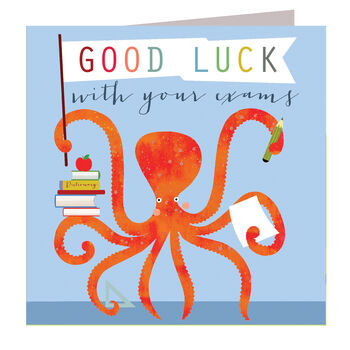 Octopus Good Luck Card, 2 of 4
