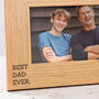 Best Dad Ever Engraved Wooden Photo Frame, thumbnail 1 of 2