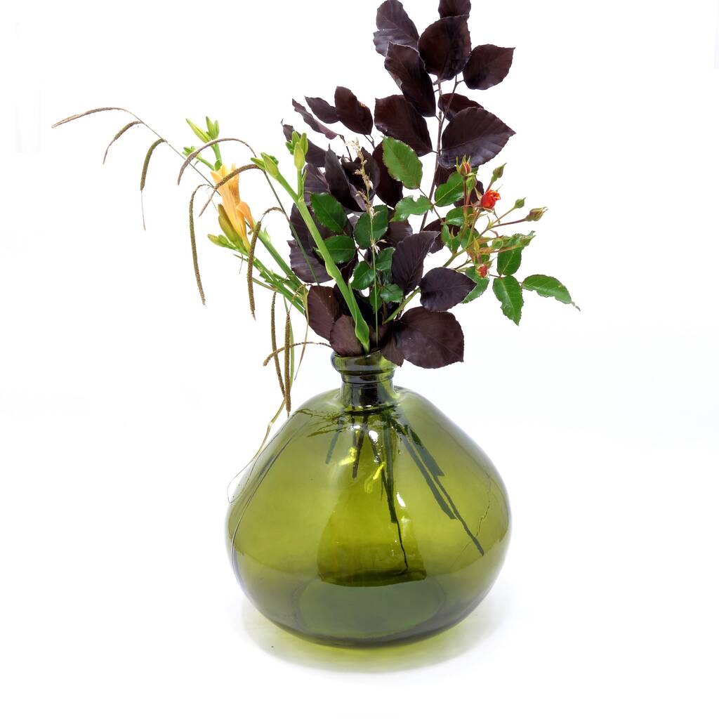 Recycled Blown Glass Vase | 33cm | Nine Colours, 1 of 11