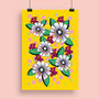 Floral Graphic Illustrated Art Print, thumbnail 2 of 2