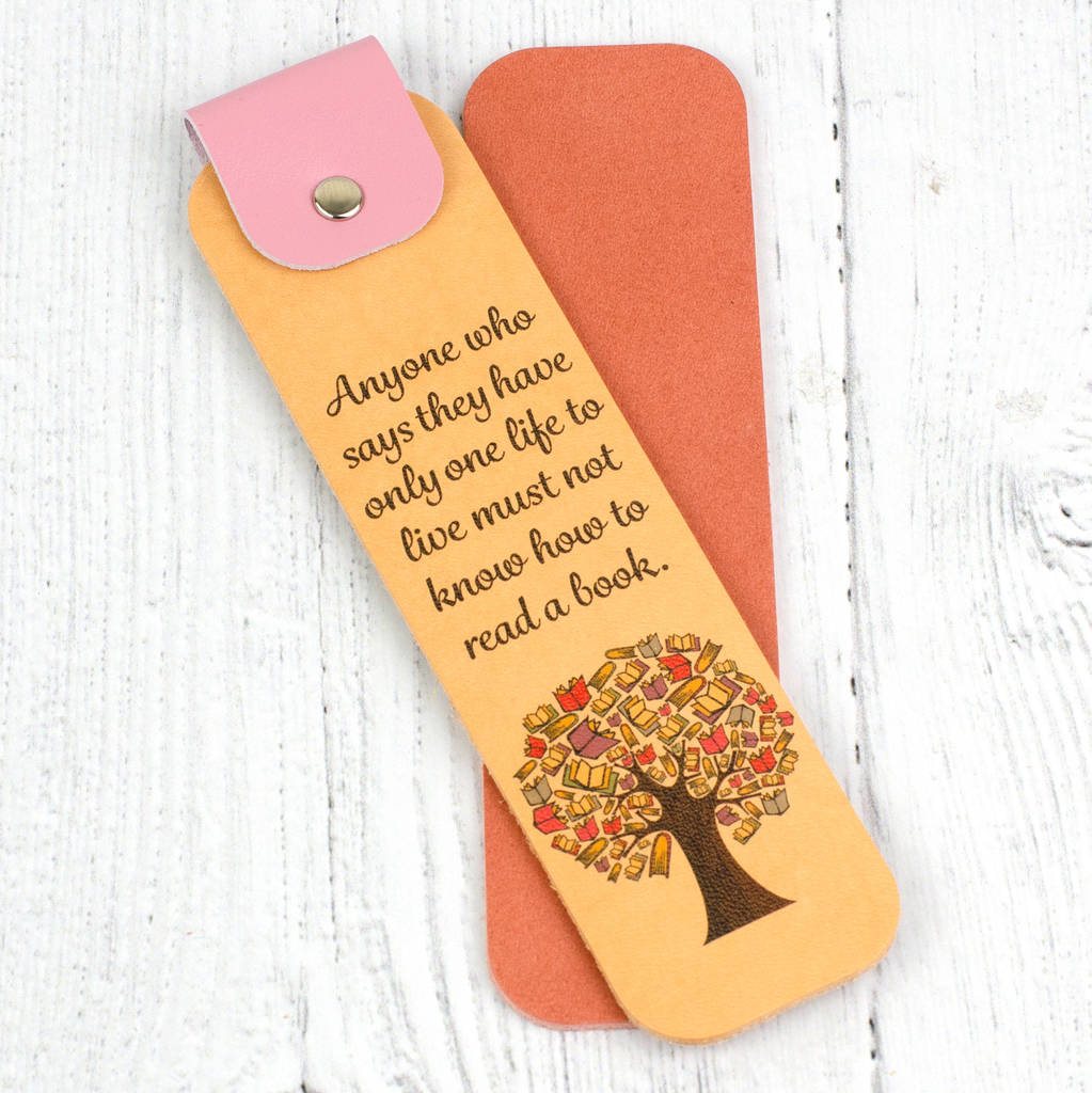 Book Tree Personalised Leather Bookmark By Petiquette Collars