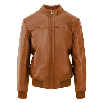 Men's Luxury Sheepskin Leather Bomber Jacket, 8 of 11