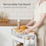 Three Tier Rolling Storage Cart Utility Trolley, thumbnail 5 of 6