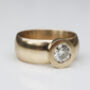 Recycled Gold 1ct Moissanite Ring, thumbnail 1 of 4