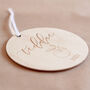 Personalised Wooden First Christmas Bauble, thumbnail 4 of 4