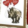 Rhino Valentine's Day Card, thumbnail 3 of 3