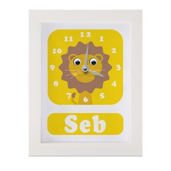 Personalised Childrens Lion Clock, 8 of 10