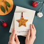 Personalised Engraved Keepsake Star Christmas Card, thumbnail 2 of 4