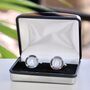 Personalised Silver Porthole Initial Cufflinks, thumbnail 4 of 7