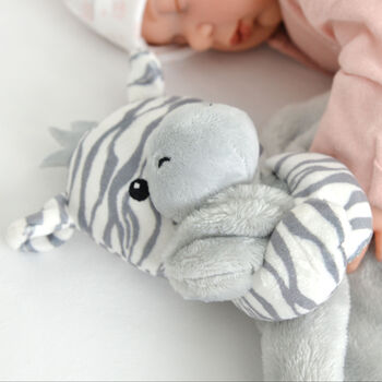 Personalised Zebra Baby Comforter, 5 of 9