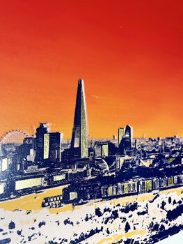 London Skyline Limited Edition Screenprint Gold Leaf, 3 of 5
