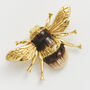 Gold Honey Bee Brooch, thumbnail 4 of 7