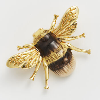 Gold Honey Bee Brooch, 4 of 7