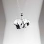 Personalised Silver Origami Polar Bear Necklace, thumbnail 6 of 7