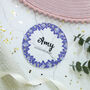 Personalised Birth Flower Coaster, February, Violet, thumbnail 2 of 2