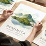 Caribbean Travel Print Of Dominica, thumbnail 1 of 7