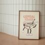 Cereal Killer Wall Print | Peach And Cream, thumbnail 2 of 3
