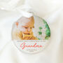 Personalised Photo Christmas Bauble – First Christmas As Grandma Gift, thumbnail 4 of 7