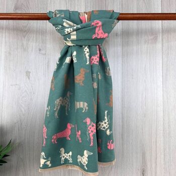 Cosy Dog Pattern Scarf, 2 of 4