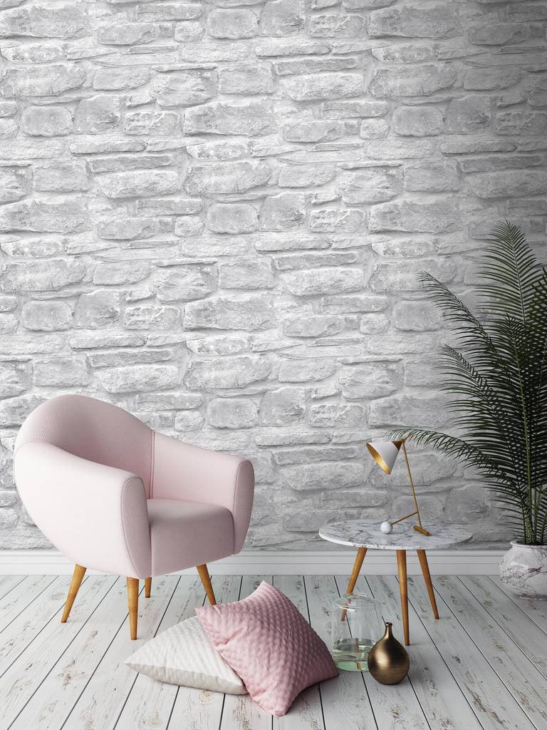 Rural Stone Wallpaper By Woodchip & Magnolia | notonthehighstreet.com