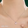 Aurora Moonstone Pendant Necklace In Sterling Silver, thumbnail 6 of 11