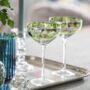 Set Of Two Tropical Leaf Champagne Glasses, thumbnail 3 of 5