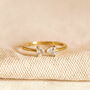 Dainty Bow Ring With Two Hearts, thumbnail 1 of 3