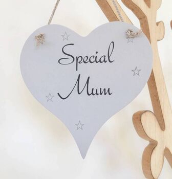 Special Mum Wooden Heart Hanging Sign, 2 of 4