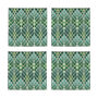 Sage Green And Grey Interwoven Trees Art Nouveau Coaster Set, thumbnail 5 of 10